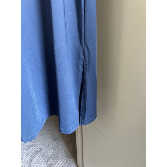 Cuddl Duds Flutter Sleeve V-Neck Dress Blue Size L Silky Soft Stretch - Picture 9 of 12